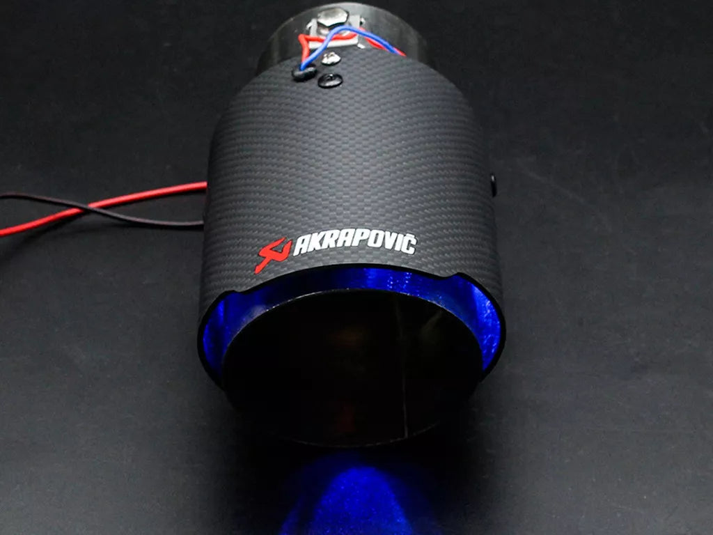 Puntera Akrapovic Exhosto 2.5 Fibra Carbono Aro De Luz Led
