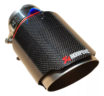 Puntera Akrapovic Exhosto 2.5 Fibra Carbono Aro De Luz Led